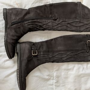 Napoliani black suede leather boots